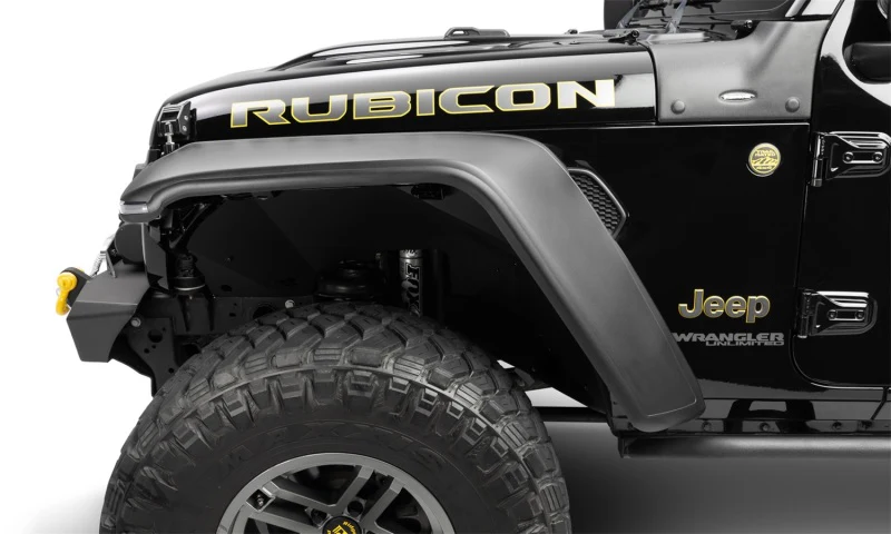 Bushwacker 18-21 Jeep Wrangler JL (2-Door & 4-Door) Flat Style Flares 4pc - Black - Image 10