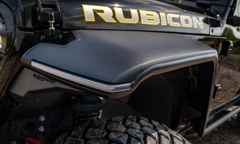Bushwacker 18-21 Jeep Wrangler JL (2-Door & 4-Door) Flat Style Flares 4pc - Black - Image 12