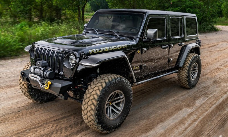 Bushwacker 18-21 Jeep Wrangler JL (2-Door & 4-Door) Flat Style Flares 4pc - Black - Image 2