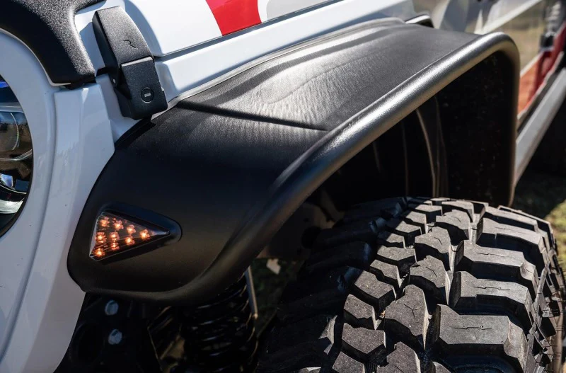 Bushwacker 2020 Jeep Gladiator Launch Edition Flat Style Flares 4pc - Black - Image 7