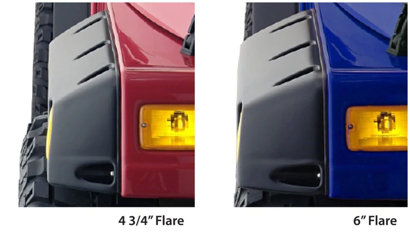 Bushwacker 97-06 Jeep TJ Max Pocket Style Flares 4pc - Black - Image 3