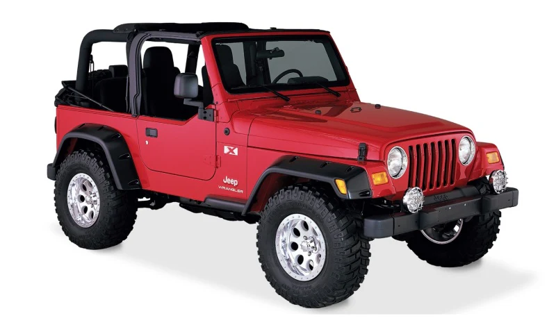 Bushwacker 97-06 Jeep TJ Max Pocket Style Flares 4pc - Black - Image 4