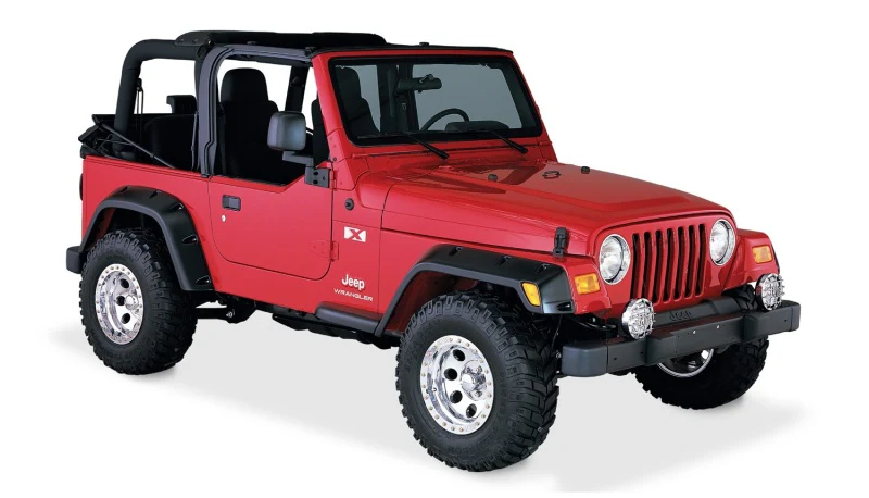 Bushwacker 97-06 Jeep TJ Pocket Style Flares 4pc - Black - Image 9