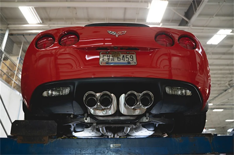 Corsa 06-13 Chevy Corvette C6 Z06 7.0L / 09-13 ZR1 6.2L Polished Axle-Back Exhaust w/4.5in Twin Tips - Image 3