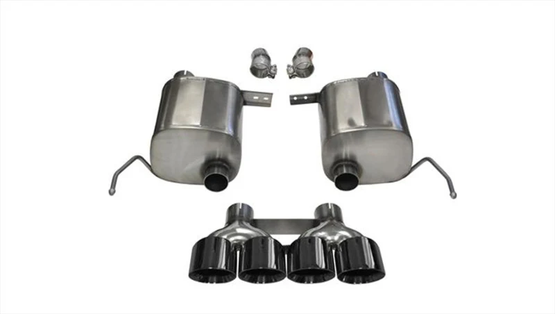 Corsa 14-19 Chevy Corvette C7 Coupe 6.2L V8 AT/MT 2.75in Valve-Back Dual Rear Exit Black Xtreme Exht - Image 2