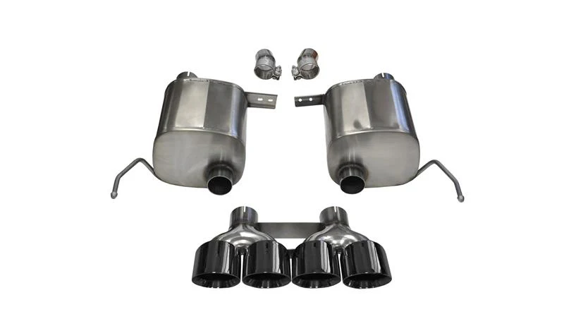 Corsa 14-19 Chevy Corvette C7 Coupe 6.2L V8 AT/MT 2.75in Valve-Back Dual Rear Exit Black Xtreme Exht - Image 3
