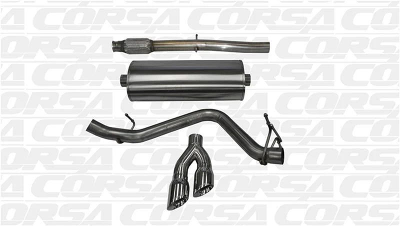 Corsa 14-19 GMC Sierra/Chevy Silv 1500 Crew Cab/Short Bed 5.3L V8 Polished Sport Single Side CB Exh - Image 3