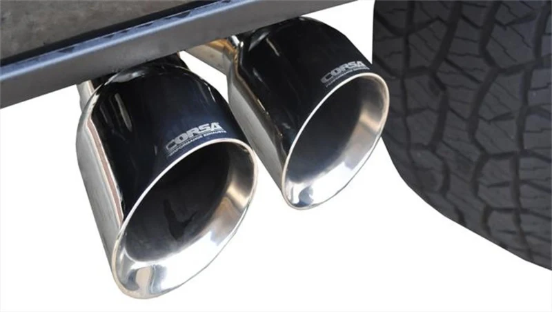 Corsa 15-20 Ford F-150 5.0L V8 (Super Crew Cab) Polished Sport Single Side Dual 4in Tips CB Exhaust - Image 4