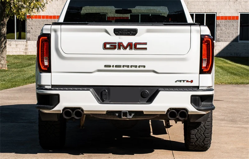 Corsa 19-23 GMC Sierra 1500 Cat-Back Dual Rear Exit with Twin 4in Black Powder Coat Pro-Series Tips - Image 2