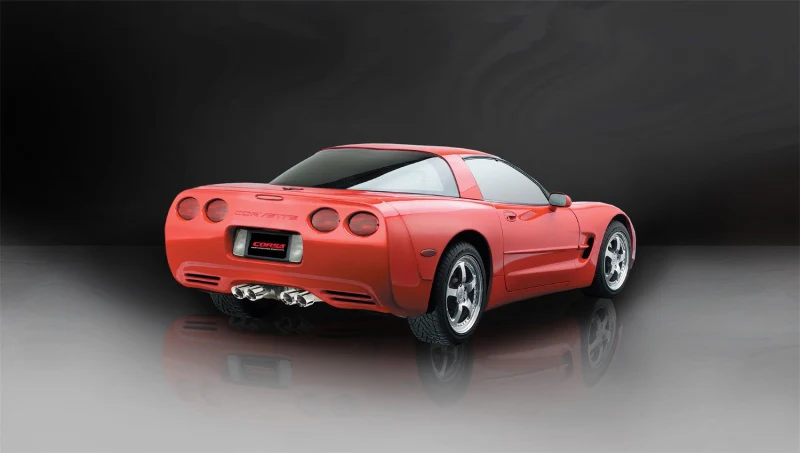 Corsa 1997-2004 Chevrolet Corvette C5 Z06 5.7L V8 Polished Xtreme Axle-Back Exhaust - Image 4