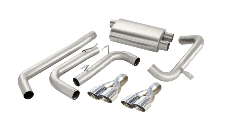 Corsa 1998-2002 Chevrolet Camaro Convertible Z28 5.7L V8 LS1 Polished Sport Cat-Back Exhaust - Image 2