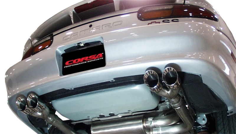 Corsa 1998-2002 Chevrolet Camaro Convertible Z28 5.7L V8 LS1 Polished Sport Cat-Back Exhaust - Image 5