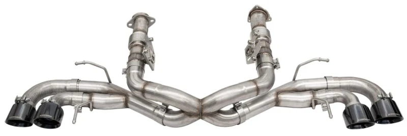 Corsa 20-25 Corvette C8 3in Xtreme Cat-Back Exhaust 4.5in Blk Quad Tips - Integrates stock AFM Valve - Image 2