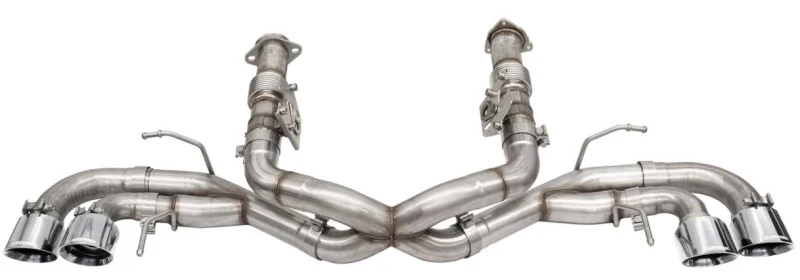Corsa 20-25 Corvette C8 3in Xtreme Cat-Back Exhaust 4.5in Pol Quad Tips - Integrates stock AFM Valve - Image 3