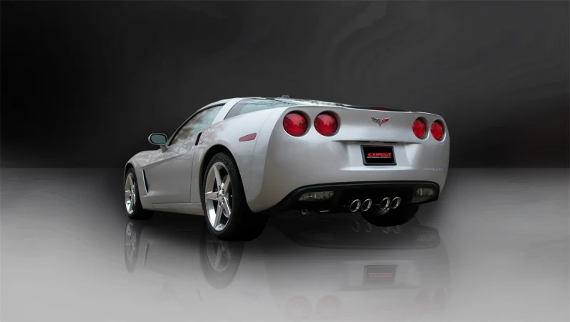 Corsa 2005-2007 Chevrolet Corvette C6 6.0L V8 Polished Sport Axle-Back Exhaust - Image 4