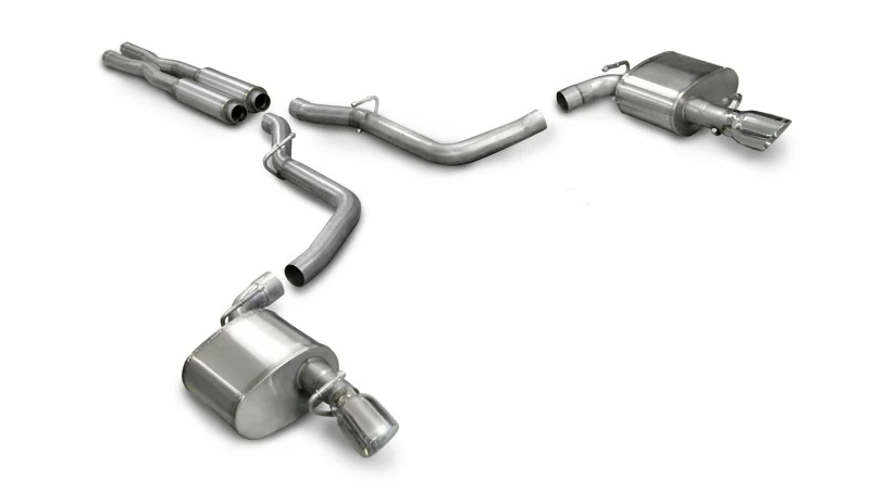 Corsa 2005-2010 Dodge Charger No Towing Hitch SRT-8 6.1L V8 Polished Xtreme Cat-Back Exhaust - Image 2