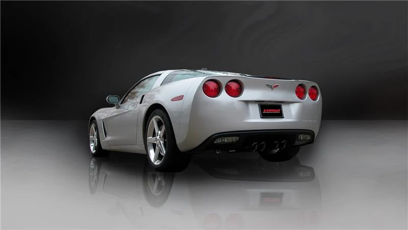 Corsa 2009-2013 Chevrolet Corvette C6 6.2L V8 Black Sport Axle-Back Exhaust - Image 4