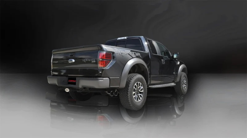 Corsa 2011-2014 Ford F-150 Raptor 6.2L V8 133in Wheelbase Black Xtreme Cat-Back Exhaust - Image 7