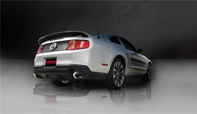 Corsa 2011-2014 Ford Mustang GT/Boss 302 5.0L V8 Polished Xtreme Axle-Back Exhaust - Image 2