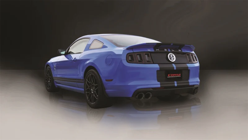 Corsa 2013-2014 Ford Mustang Shelby GT500 5.8L V8 Black Sport Axle-Back Exhaust - Image 6