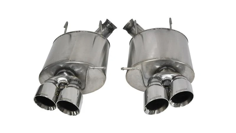 Corsa 2013-2014 Ford Mustang Shelby GT500 5.8L V8 Polished Sport Axle-Back Exhaust - Image 3