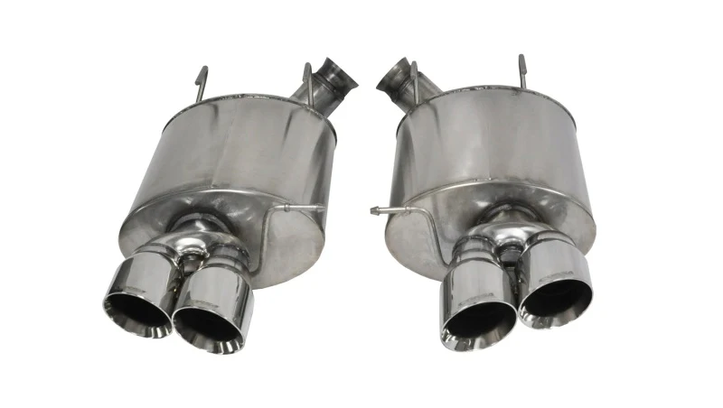 Corsa 2013-2014 Ford Mustang Shelby GT500 5.8L V8 Polished Sport Axle-Back Exhaust - Image 4