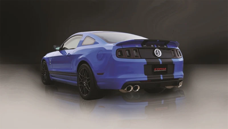 Corsa 2013-2014 Ford Mustang Shelby GT500 5.8L V8 Polished Sport Axle-Back Exhaust - Image 6