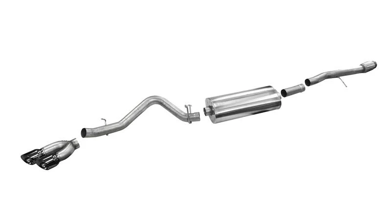 Corsa 2014-19 Sierra/Silverado 1500 Crew/Dbl / Short/Std. Bed 6.2L V8 Black Sport Single SideCB Exht - Image 2