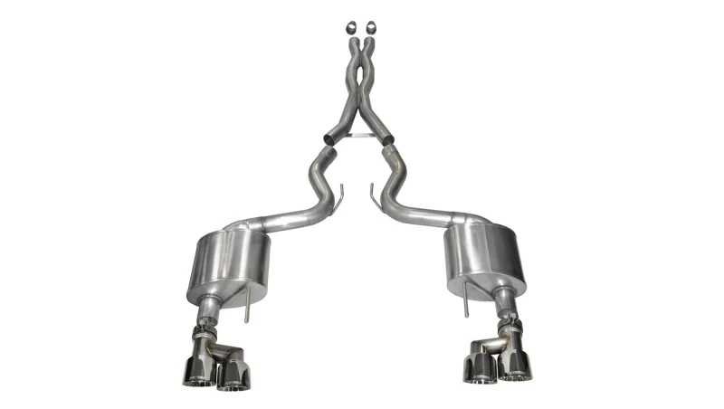 Corsa 2015-2017 Ford Mustang GT 5.0 3in Cat Back Exhaust Polish Quad Tips (Xtreme) - Image 3