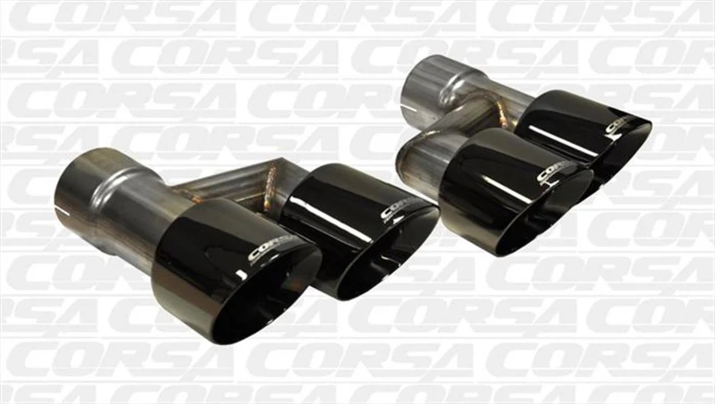 Corsa 2015-2017 Ford Mustang GT 5.0 Black Quad Tips Kit - Image 2