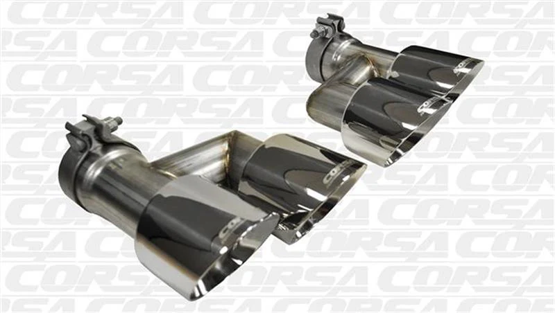 Corsa 2015-2017 Ford Mustang GT 5.0 Polish Quad Tips Kit - Image 3