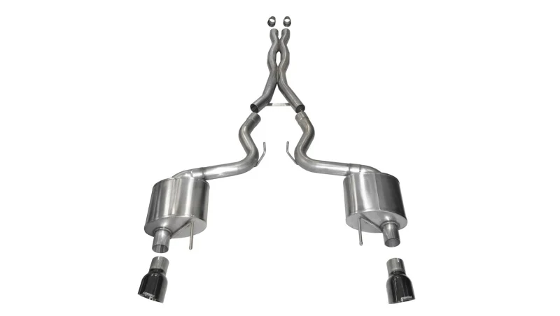 Corsa 2015-2017 Ford Mustang GT Fastback 5.0 3in Xtreme Cat Back Exhaust w/ Dual Black 4.5in Tips - Image 3