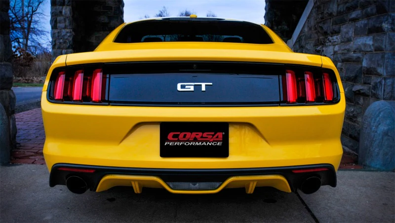 Corsa 2015-2017 Ford Mustang GT Fastback 5.0 3in Xtreme Cat Back Exhaust w/ Dual Black 4.5in Tips - Image 6
