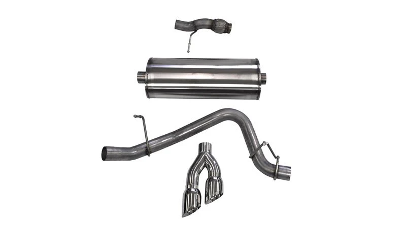 Corsa 2015-2020 Chevy Tahoe/GMC Yukon Cat-Back Exhaust Sport 3in Single Side Twin Polished 4in Tips - Image 2