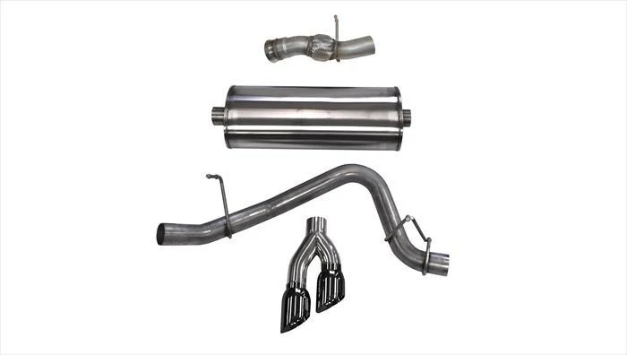 Corsa 2015-2020 GMC Yukon Denali 6.2L V8 Single Side Exit Cat-Back Exhaust w/ Polished Black Tips - Image 2
