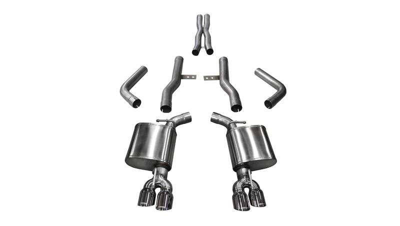 Corsa 2015-2023 Dodge Challenger Hellcat Dual Rear Exit Extreme Exhaust w/ 3.5in Black Tips - Image 2