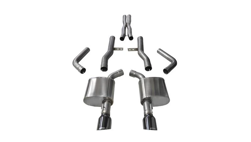 Corsa 2015-2023 Dodge Charger SRT/Scat Pack/R/T 6.4L Black Xtreme Cat-Back Exhaust - Image 2
