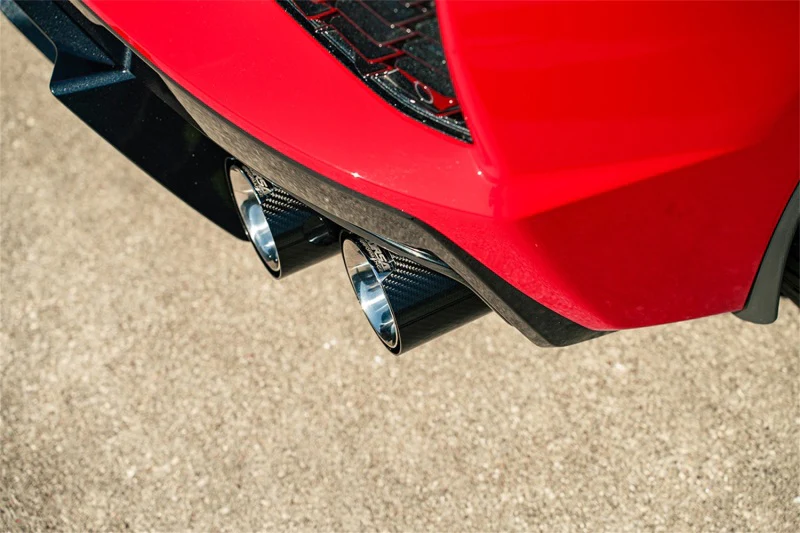 Corsa 2020-2025 Chevrolet Corvette C8 RWD 3in Valved Cat-Back w/ 4.5in Carbon Fiber Polished Tips - Image 3