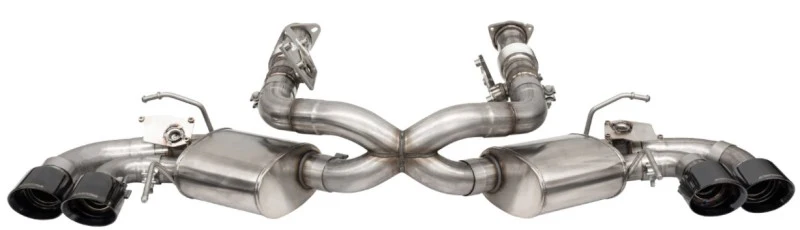 Corsa 2020-25 Corvette C8 3in Valved Cat-Back 4.5in Blk Quad Tips - Fits Factory Perf Exhaust w/ AFM - Image 2