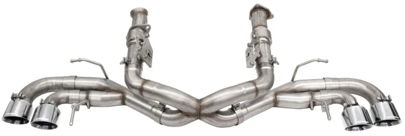 Corsa 2020-25 Corvette C8 3in Xtreme Cat-Back Exhaust 4.5in Pol Quad Tips - Deletes stock AFM Valve - Image 3
