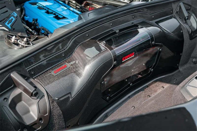 Corsa 2020+ Chevrolet Corvette C8/Z06 Carbon Fiber Air Intake Trunk Panel with Polycarbonate - Image 3
