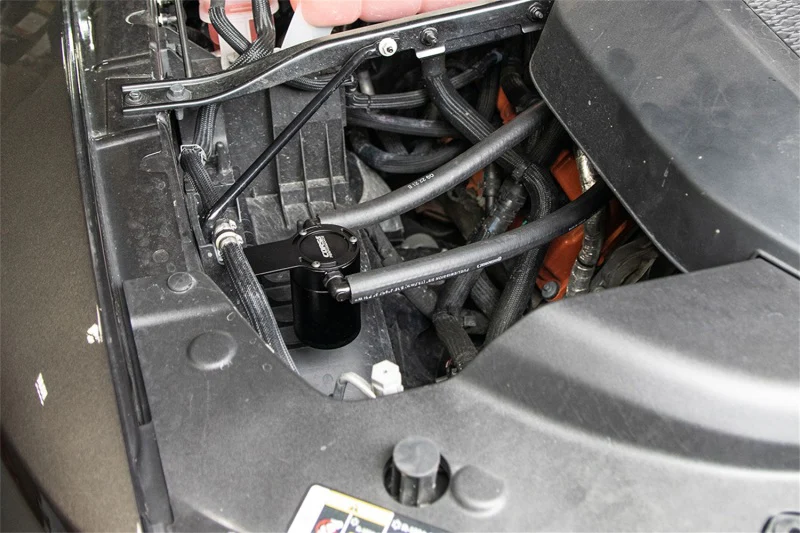 Corsa 2021-2024 Dodge Ram TRX Crew Cab Aluminum Oil Catch Can w/Mounting Bracket - Image 2