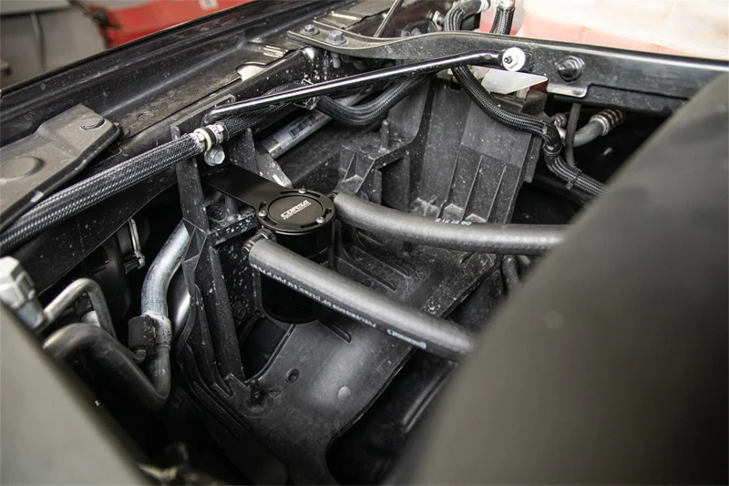 Corsa 2021-2024 Dodge Ram TRX Crew Cab Aluminum Oil Catch Can w/Mounting Bracket - Image 3