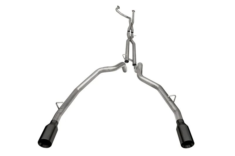 Corsa 2021-2024 Dodge Ram TRX Crew Cab Baja Catback Exhaust Dual Rear Black Tip - Image 4