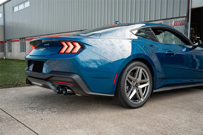 Corsa 2024-2025 Ford Mustang V8 5.0L 3in Cat-Back Exhaust System w/ Twin 4in Black Straight Tips - Image 2