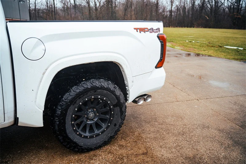 Corsa 22-25 Toyota Tundra 4WD 3in Sport Cat-Back Side Exit Exhaust System w/ Twin 4in Polished Tips - Image 2