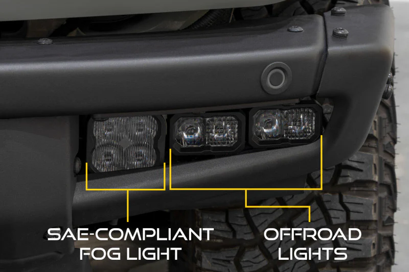 Diode Dynamics 2021 Ford Bronco Stage Series Fog Pocket Kit - Yellow Pro - Image 9