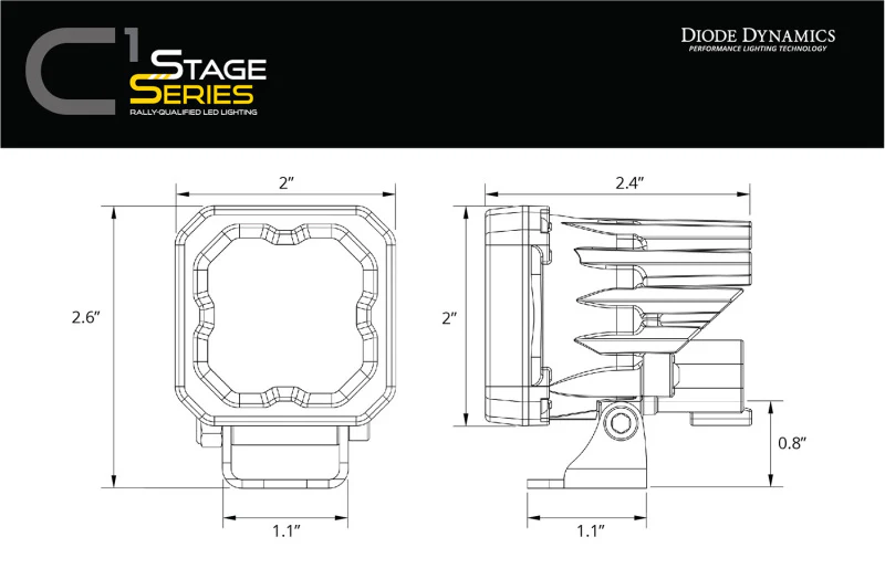 Diode Dynamics 2023+ Chevrolet Colorado SSC1 LED Fog Light Kit - Image 8