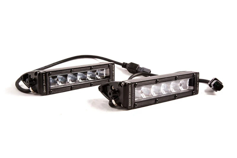 Diode Dynamics 6 In LED Light Bar Single Row Straight SS6 - White Wide Light Bar (Pair) - Image 4