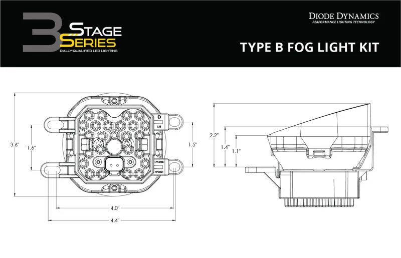 Diode Dynamics SS3 Max Type B Kit ABL - Yellow SAE Fog - Image 3